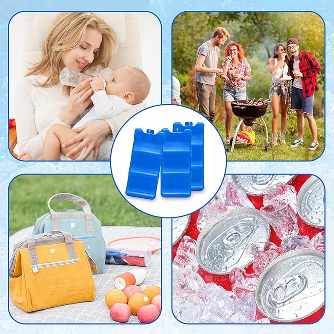 3 Pack Breastmilk Ice Pack,Bottle Ice Packs for Breastmilk Storage,Contoured Ice Packs for Breast Milk,Baby Bottles,Meal,Keeps Breast Milk Fresh
