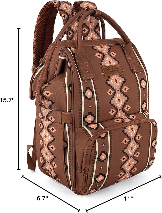Montana West Wrangler Callie Diaper Bag Backpack with Stroller Straps Multifunction Baby Travel Bag WG2204-9110CM