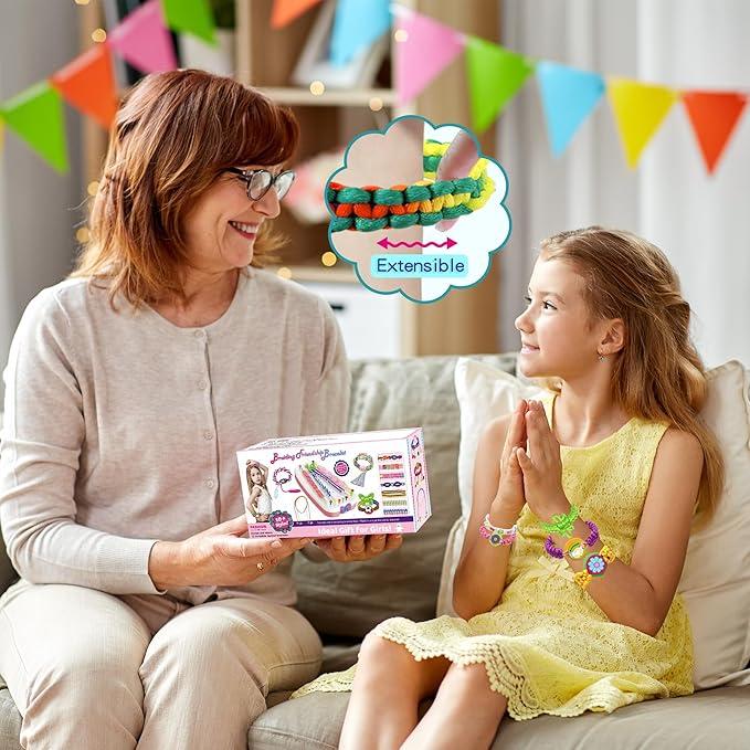 LivyChouance Friendship Bracelet Making Kit, Arts and Crafts for Kids Ages 8-12,Popular Bracelets String Maker Toys Set Craft Making Kit Christmas Birthday Gift for Girls 6 7 8 9 10 11 12
