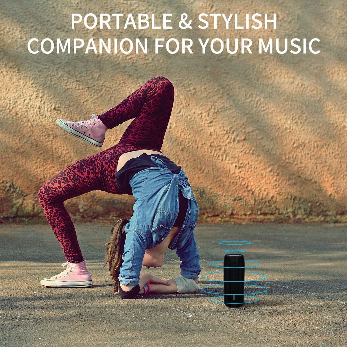Bluetooth Speaker,MusiBaby M88 Speakers,Dual Pairing, Bluetooth 5.3,Loud Stereo Sound,Booming Bass,30H Playtime for Home& Outdoor Party,Beach,Portable Speaker,Gifts(Black)