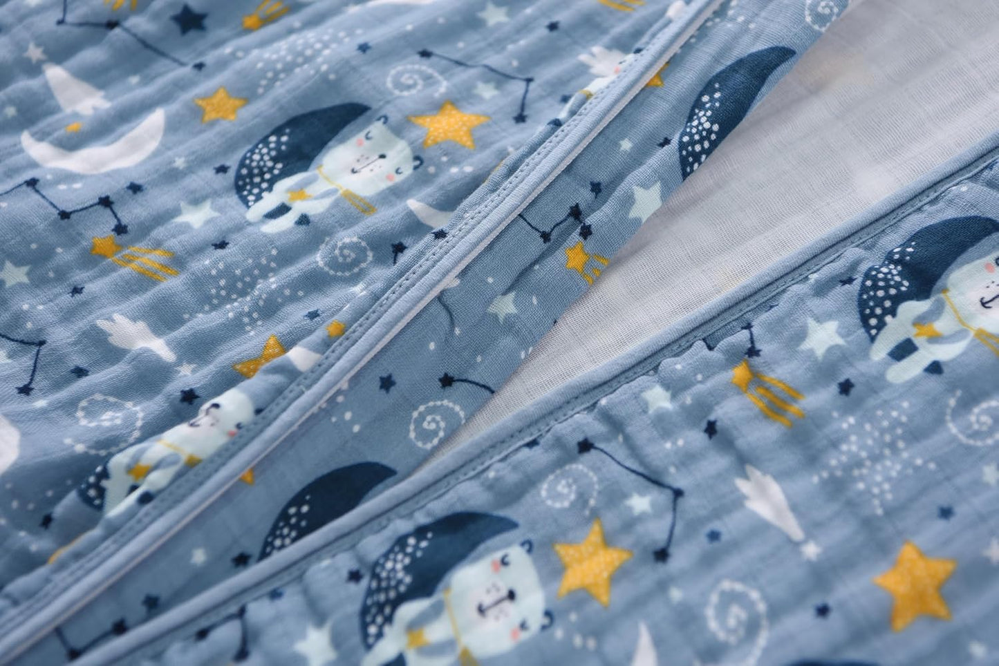 Baby Sleep Sack 12-24 Months Wearable Blanket for Babies 100% Organic Cotton 2-Way Zipper YKK 0.5 TOG Toddler Sleeping Sacks 1-2 T Bears