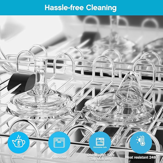 Sippy Straw Nipple for Dr. Brown's Narrow Baby Bottle & Glass Bottles and Narrow Sippy Spout Bottles,Leak-Proof Replacement Silicone Bottle Nipple BPA-Free, 8m+, 2 Count