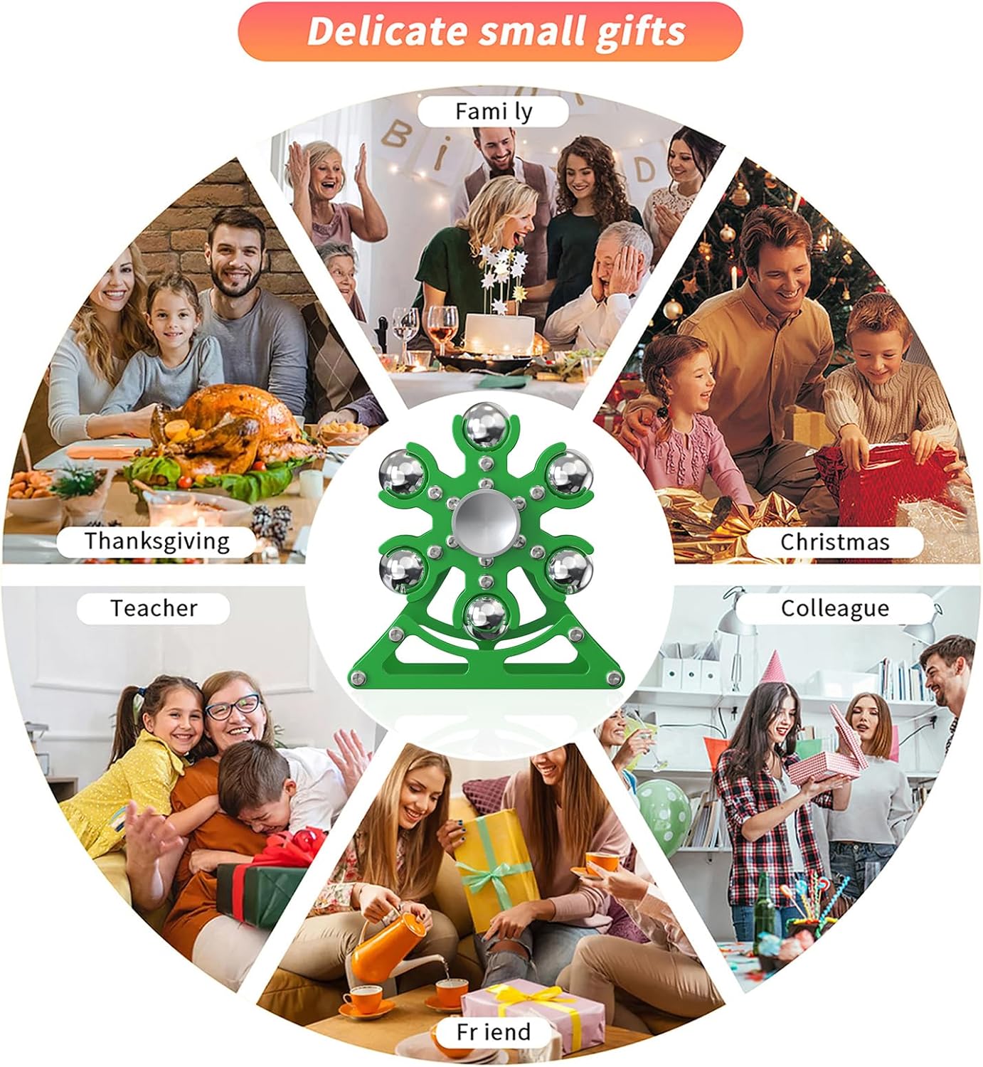 Desk-Fidget-Toys for Ferris-Wheels-Spinner: Metal Kinetic-Spinner 4mins, Cool-Gadgets for Kid Children Teen Adult EDC-Toy, ADHD Tools Cool-Stuff Stress Relief Gift for Office Home School Christmas