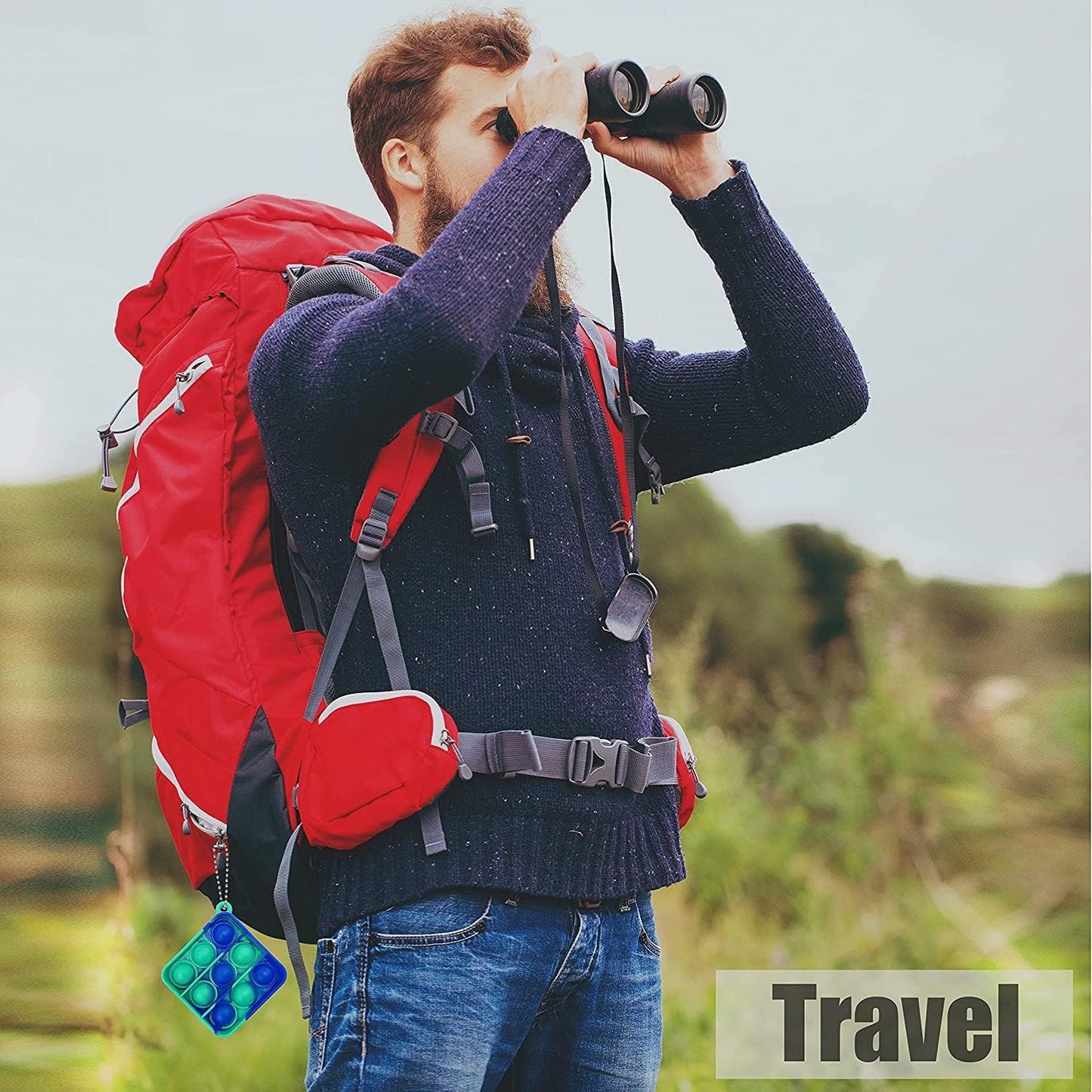 200 pcs Random Color Mini Squeeze Pop Bubble Fidget Sensory Toys, Mini Keychain Wrap Small Relieve Anxiety Stress Toy, Pop Bulk Silicone Classroom Prize for Kids Adult Party Gift