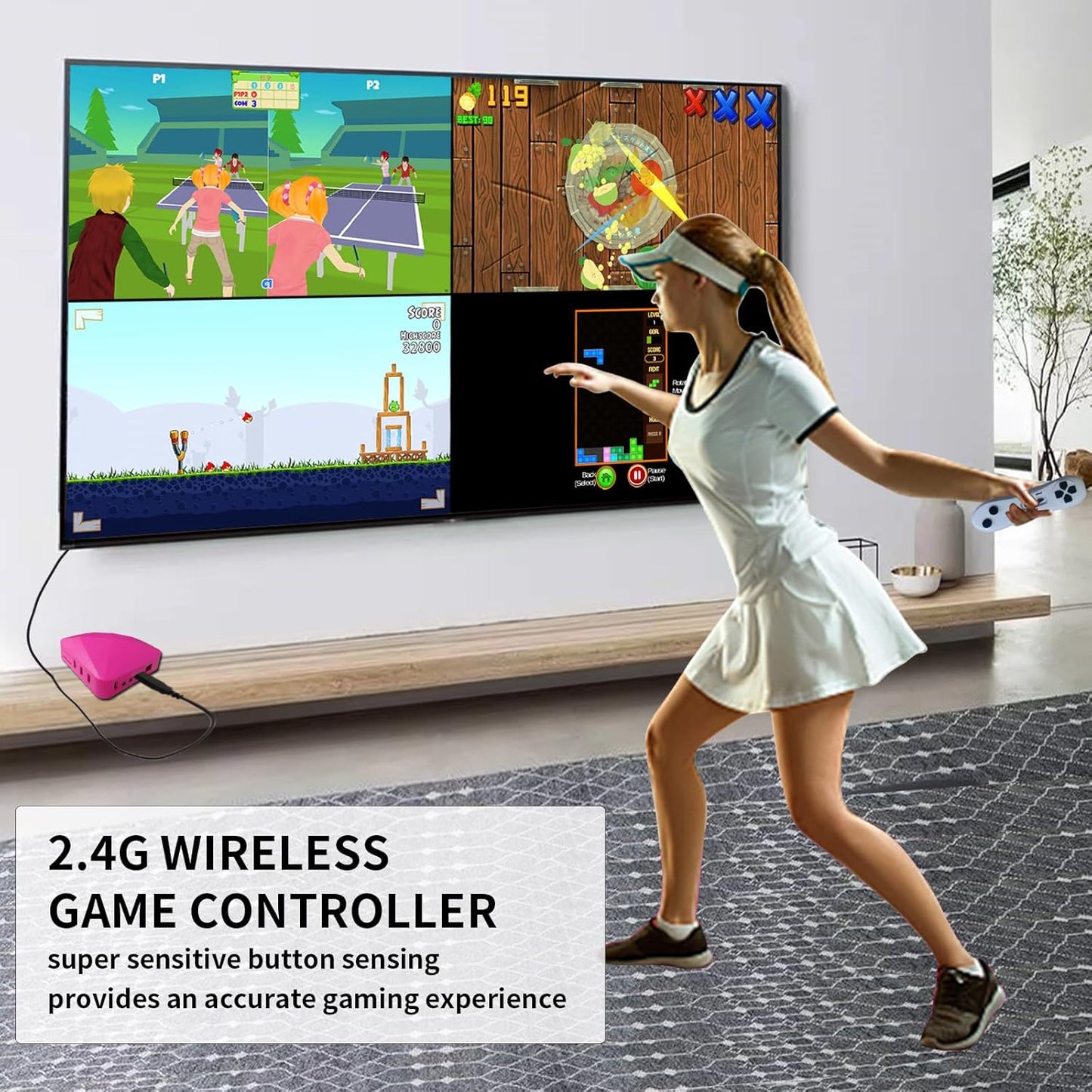 Dance Mat for Adults and Kids - Wireless Dance Pad Game for TV, Fun Kids Dancing Exercise Game,Plug and Play,Birthday Ideas for Girls and Boys,Red