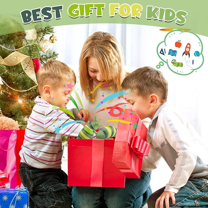 Cevioce Sensory Slug Fidget Toys,Fidget Slug Toys for Adults & Kids Party Favors,1 PC Cute Autism Sensory Toys for Autistic Children,Toddler Christmas Stocking Stuffers,Travel Toys for 1+ Year Old G