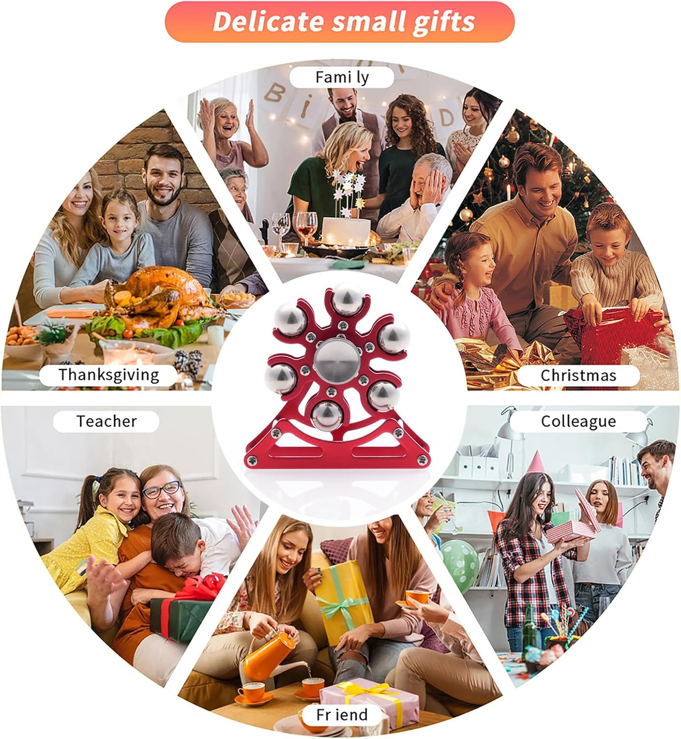 Desk-Fidget-Toys for Ferris-Wheels-Spinner: Metal Kinetic-Spinner 4mins, Cool-Gadgets for Kid Children Teen Adult EDC-Toy, ADHD Tools Cool-Stuff Stress Relief Gift for Office Home School Christmas