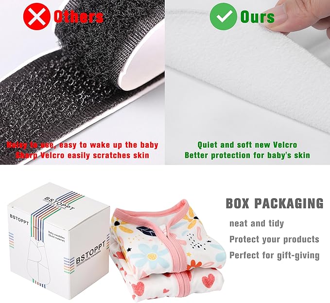 Newborn Sleep Sack Baby Swaddle,0-3 Months,3-Way Adjustable Wearable Blanket,100% Rayon Cotton Swaddling Sleeping Bag,TOG 0.5(Heart&Floral)