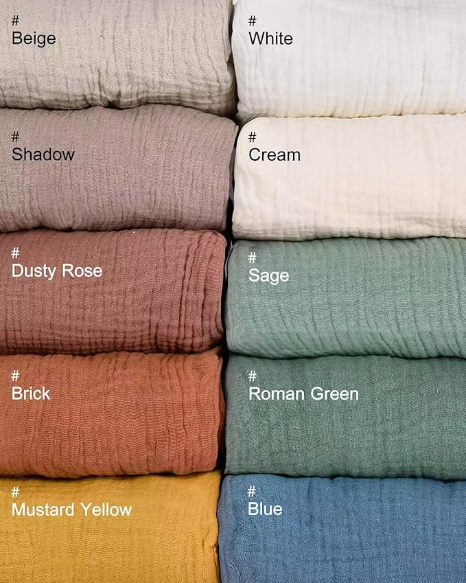 Pack and Play Sheets for Baby Boys and Girls 39"x27"x3", Neutral Muslin Cotton Pack N Play Mattresses Sheet with Boho Style, Soft and Breathable Comfort (Mustard Yellow)