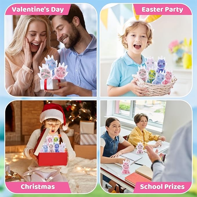 12 Pack Fidget Stress Balls for Kids Adults, Stress Relief Stress Ball, Bulk Squishy Squeeze Ball Set and Birthday Party Favors