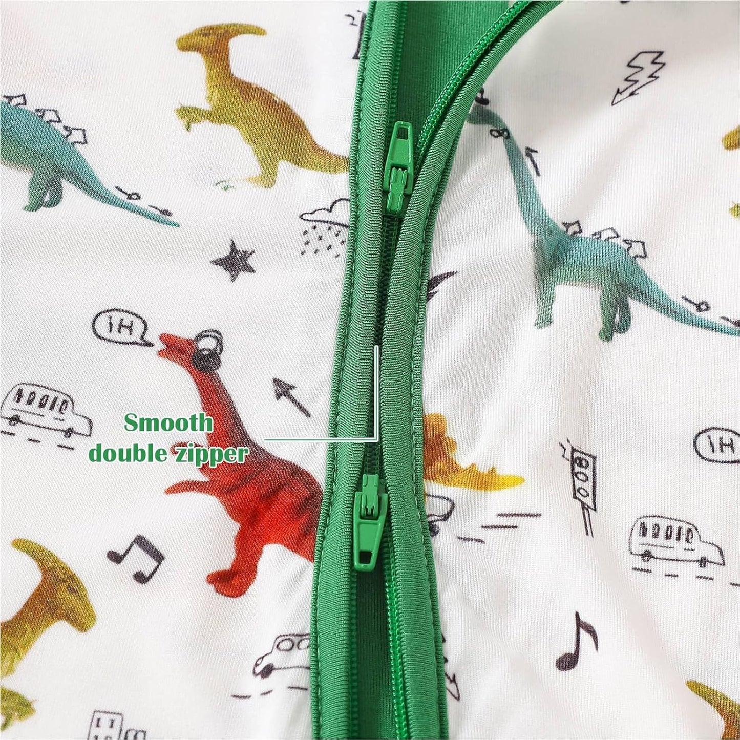 OPAWO Bamboo Baby Pajamas 3 Pack, Double Zipper Bamboo Sleepers for Baby Boy Girl Romper, Toddler Summer Clothes Outfit 0-24M