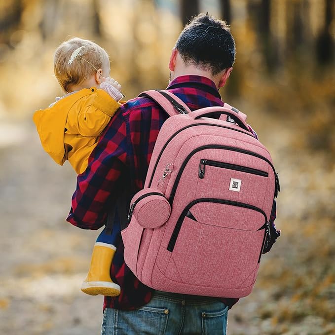 Diaper Bag Backpack, Multi function Baby Bag with Portable Changing Pad, Pacifier Holder,Waterproof Diaper Bags with USB Charging Port,Baby Essentials Perfect Baby Shower Gifts for Mom, Dad, Newborn