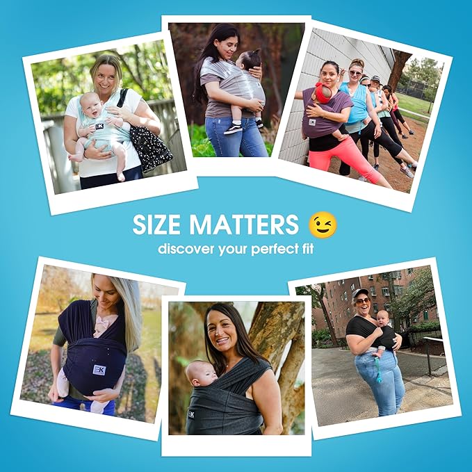 Original Baby K'tan Baby Carrier: #1 Easy Pre-Wrapped, Soft, Slip-On, No Rings, No Buckles | 5 in 1 Baby Sling Gift | The Best Hands Free Infant Wrap | Eggplant | X-Large