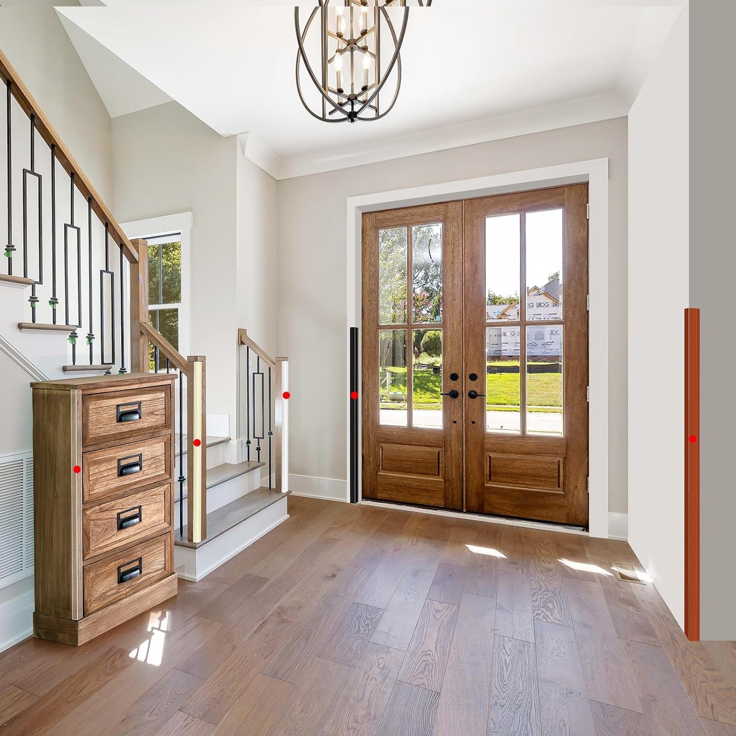 2PCS Wall Corner Protectors Guards - Self Adhesive Corner Protector & Corner Guards for Walls Edge Protection, Easy to Apply - No Tools Needed(Beige, 31.5"x1.18")