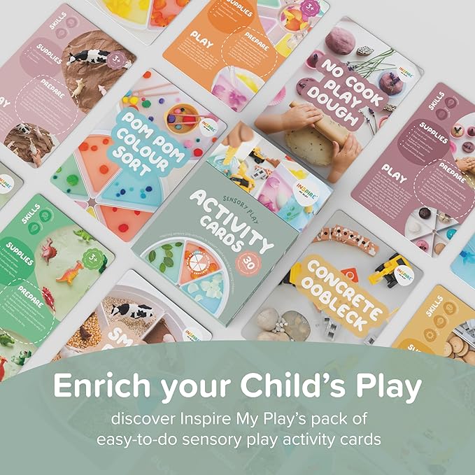 Inspire My Play Sensory Bin with Lid and Removable Storage Inserts - Sensory Bins for Toddler Crafts - Kids Sensory Toys for Autistic Children - Sensory Activities for Toddlers