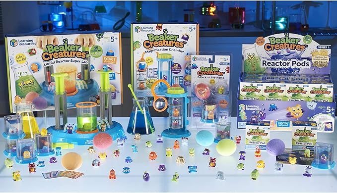 Learning Resources Beaker Creatures Reactor Pods,6 Pack, Ages 5+,Series 1, STEM Certified Science Toy, Fun Experiments For Kids