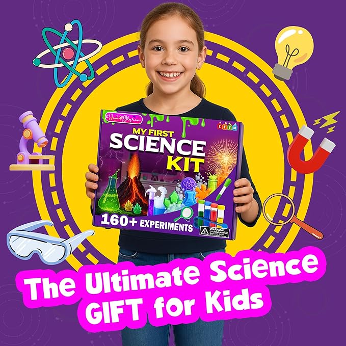 Jim&Gloria Science Kits for Kids Age 5-7 8-12 Year Old Birthday Gifts for Girls Boys, Learning & Educational Toys, Stem Toys, Chemistry Set, Science Experiments for Kids Volcano Projects