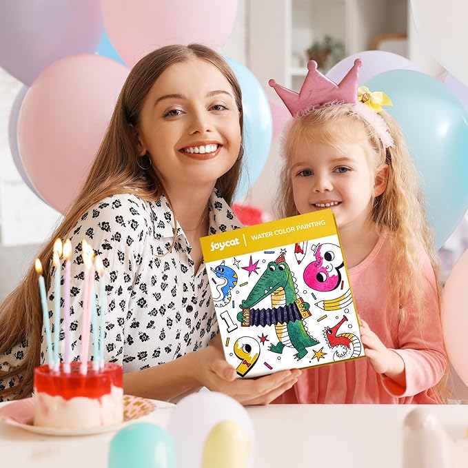 JoyCat Paint with Water Coloring Books for Toddlers, Watercolor Painting Sets for Kids Ages 3-5 4-8, Arts and Crafts Drawing Activities Toy Birthday Gift for Boys Girls (Numbers)