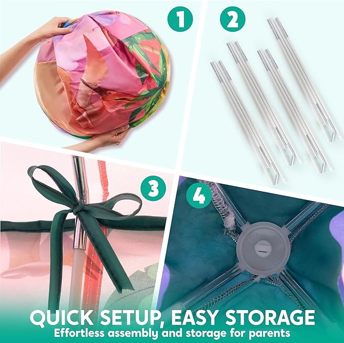 JOYIN Dinosaur Play Tent for Kids, Pop Up Play Tent for Boys & Girls, Kids Indoor Outdoor Dinosaur Playhouse Tent Set for Toddlers Birthday