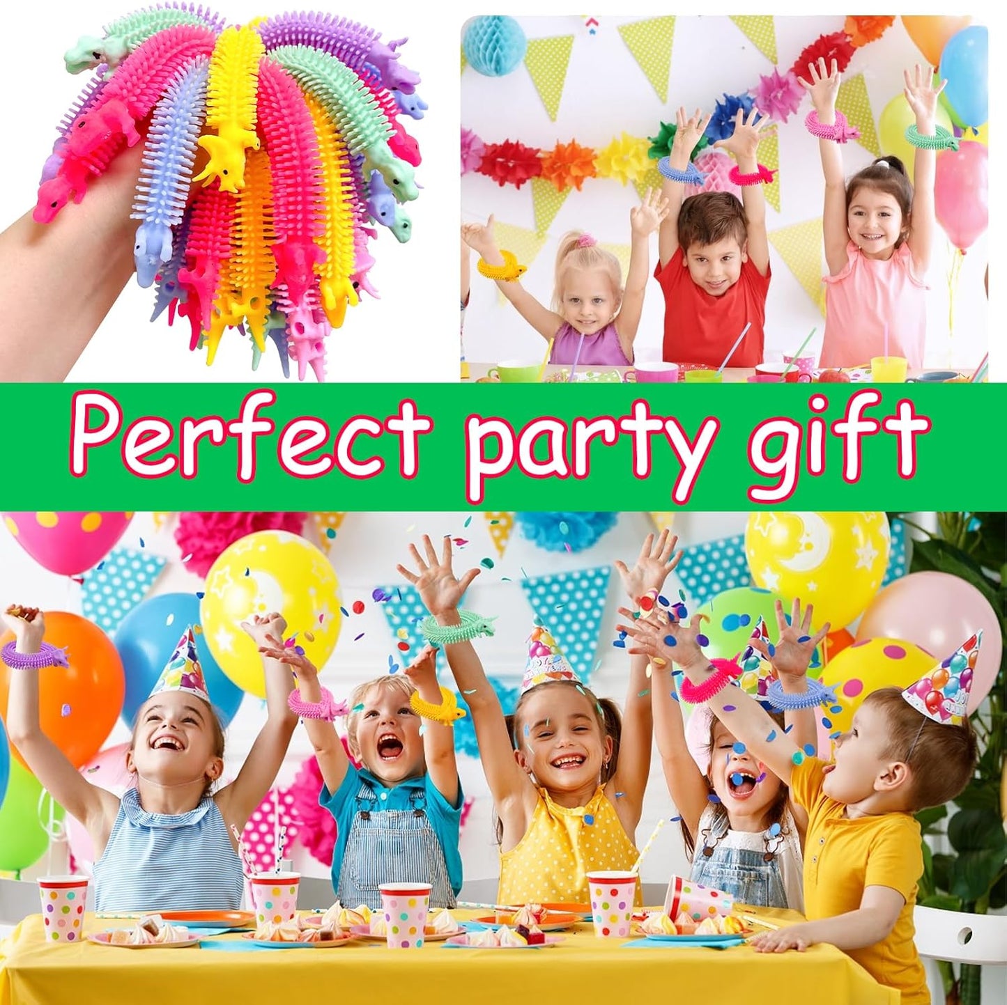 45PCS Stretchy Fidget Toy,Dinosaur Sensory Fidget Block Toys,Muticolor Stretchy Strings Toy for Stress Relief,Claming,Birthday Children's Day Gift,Kids or Adults, Party Favors Stocking Stuffers