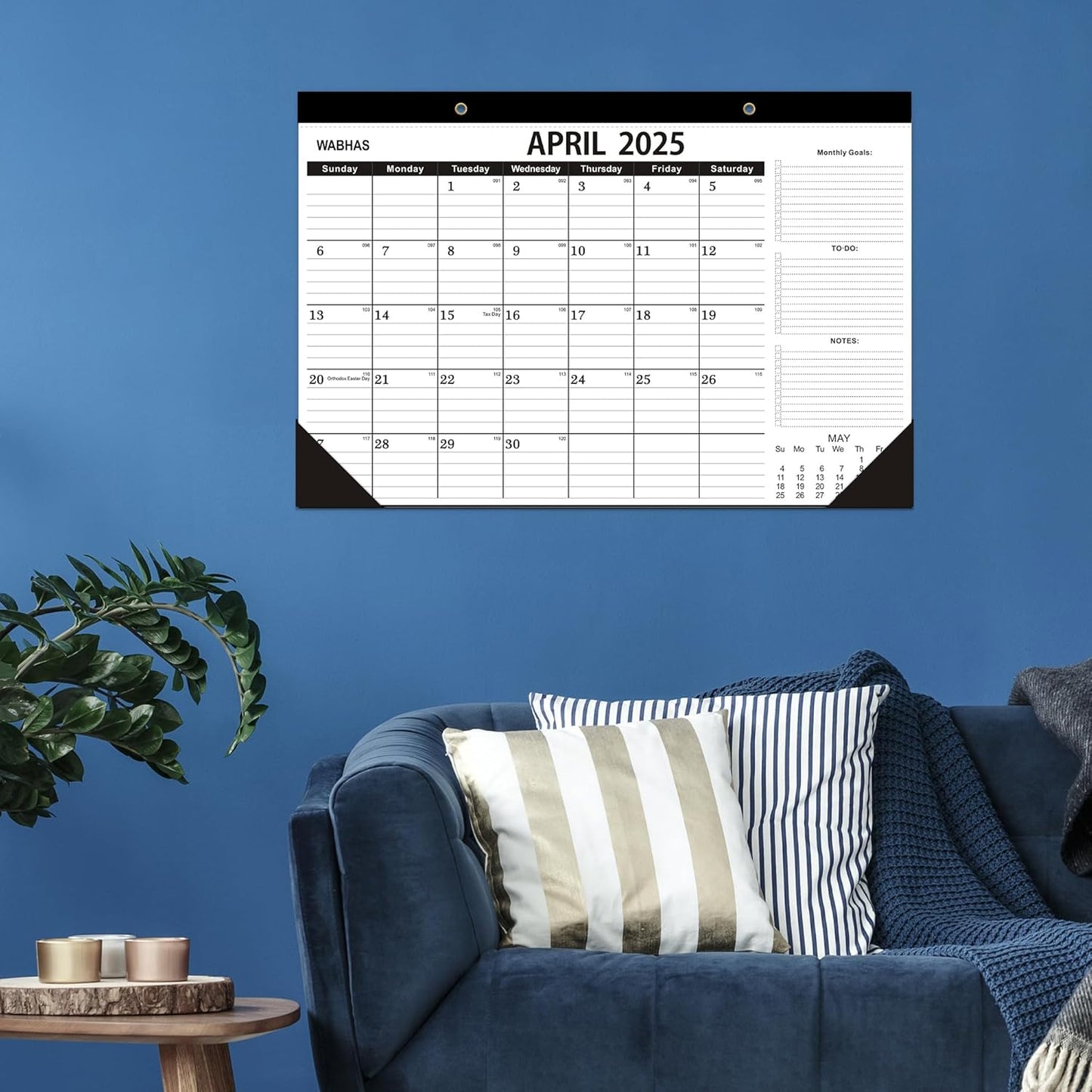 Desk Calendar 2025-2026,April 2025 to September 2026-Calendar 2025-2026 -18 Months,Desk Calendar 2025-2026 with to-do List,Thick Paper,17" x 12" For Planning.