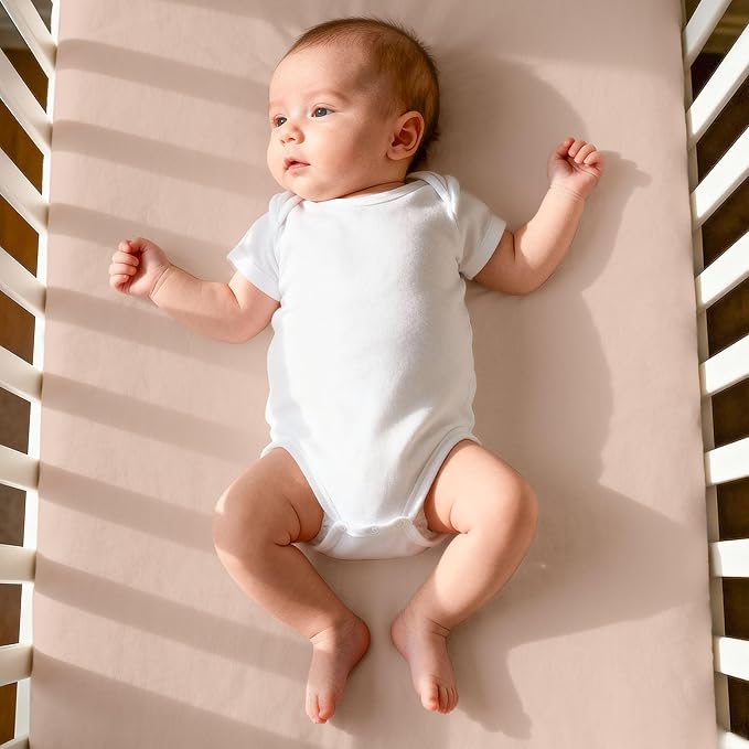 Gllquen Baby Bassinet Sheets 2 Pack, 100% Organic Cotton Bassinet Fitted Sheets for Girls Boys, Soft & Breathable Unisex Baby Mattress Sheet for Standard Bassinets 33"x17"(Lineage of Bloom)