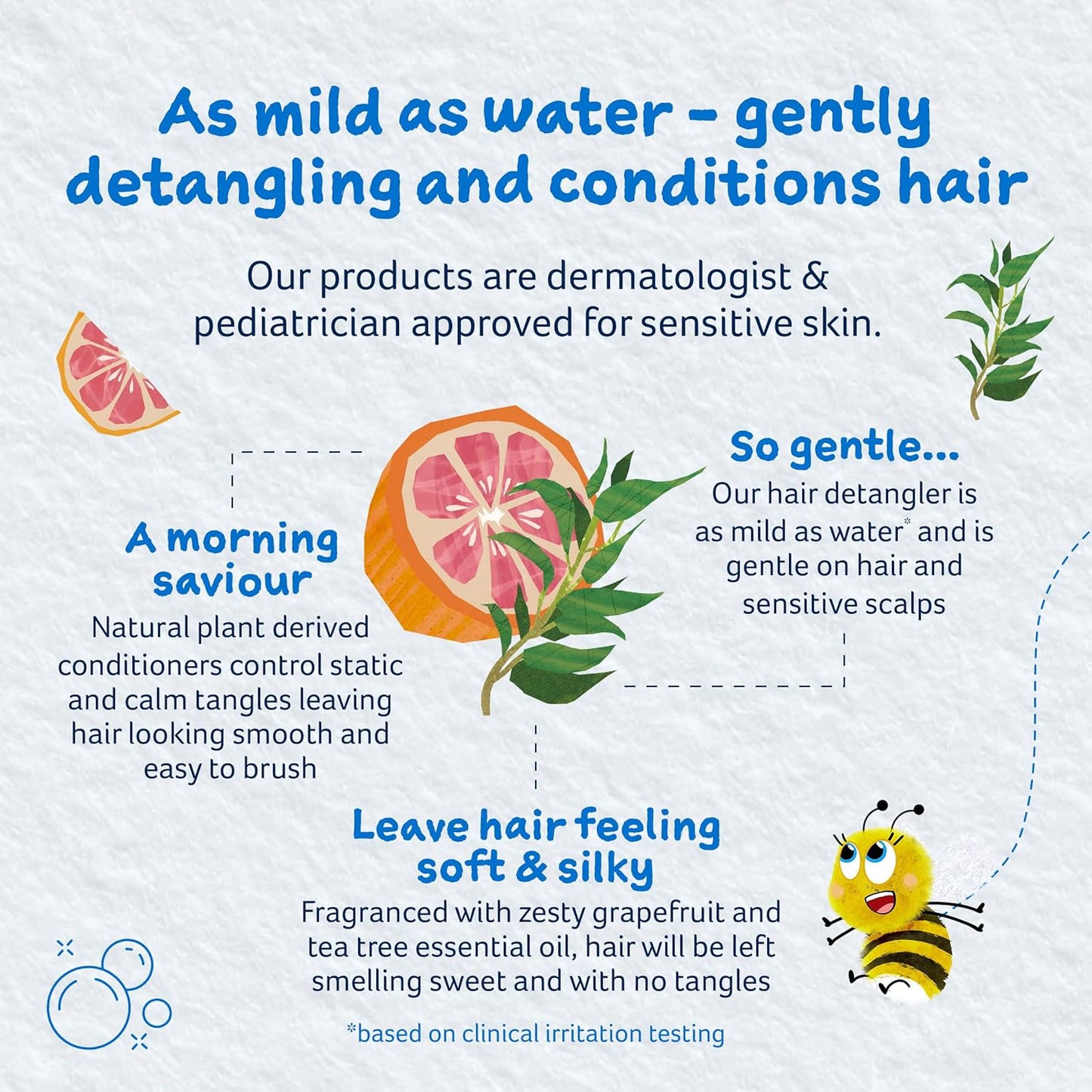 Childs Farm, Kids Hair Detangler, Grapefruit & Organic Tea Tree, Suitable for Dry, Sensitive & Eczema-prone Skin, 4.2 Fl Oz