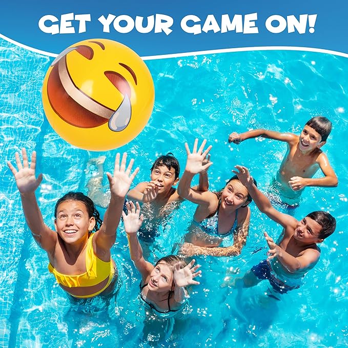 Kangaroo 12-Pack Inflatable Beach Balls Bulk for Kids & Adults I Inflatable Pool Party Favors Swimming Pool Toys I Kids Beach Toys for Beach Games