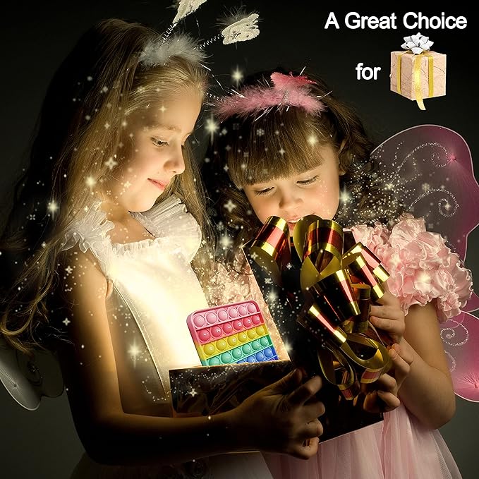 Alphabet Pop Fidget Toy Letters ABC Numbers Learning and Educational Toys Square Sensory Toys Popper Games Stress Relief Gifts for Kids Macaron 2 Packs Single Side(Uppercase and Lowercase Letters)