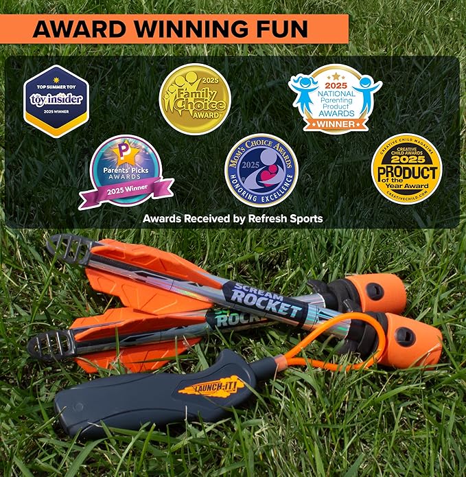 Toy Rocket Launcher for Kids: Outdoor Toys Slingshot Rocket Launchers - Best Gifts for Boys & Girls All Ages - Fun Stocking Stuffers for Kids & Teen Boy Gifts for 8 9 10 11 12+ Year Old Boys Gift Idea