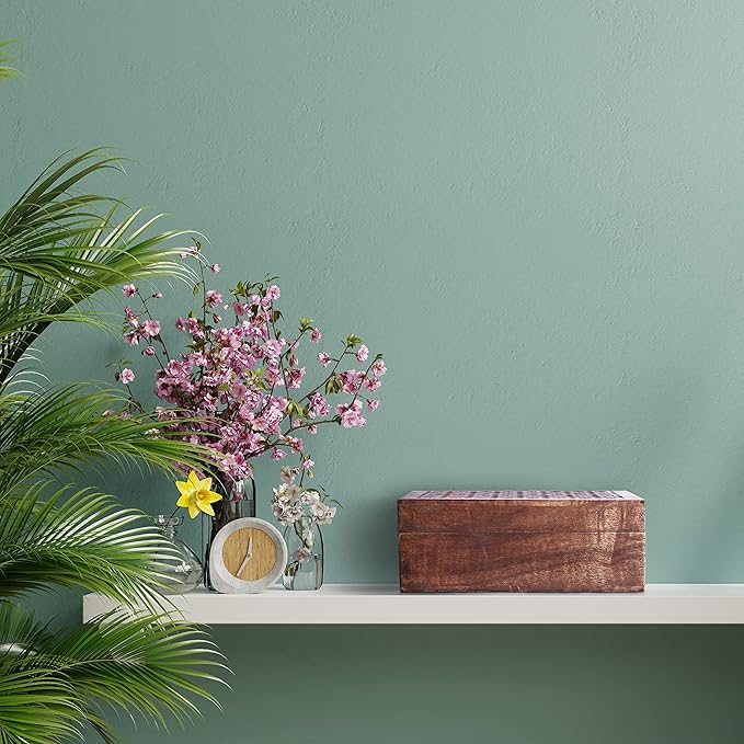 Mela Artisans Wooden Keepsake Box | Medium Polish Mango Wood Memory & Photo Storage Box with Hinged Lid | Decorative Storage Box | Extra Large | 10.5x7.5x4 Inch