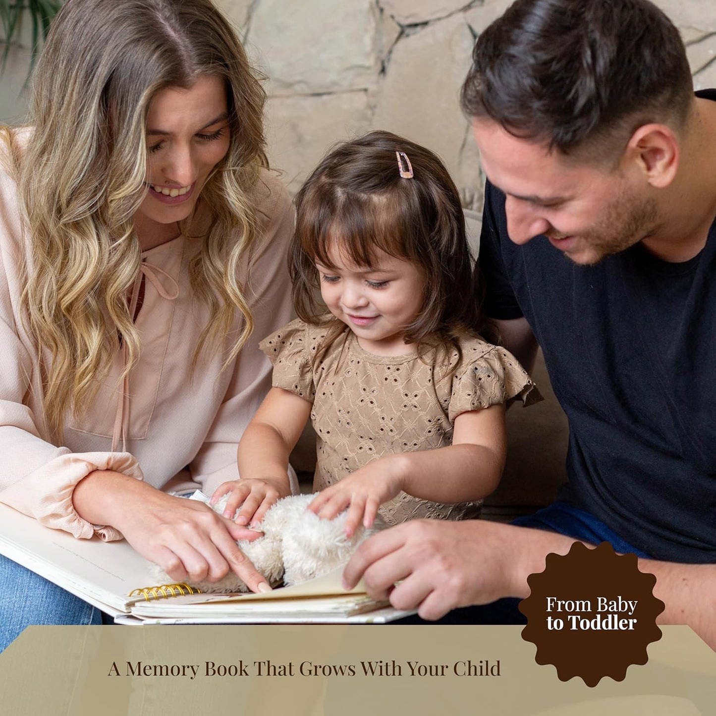 Baby Memory Book Boy Or Girl - Baby Book Keepsake - Scrapbook Album Journal First 5 Years Milestone Childhood Story New Parents Shower Gifts Elegant Durable Unique Modern Design Cherish Baby Memories