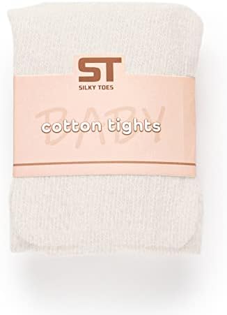 Silky Toes Luxurious Cotton Tights for Baby Girls 1 Pk Cable Knit Winter Footed Leggings