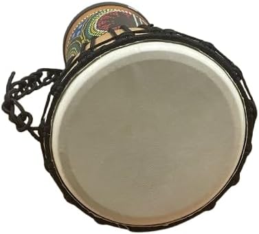 Djembe Drum with Rope (9x20 color) Hand-Carved Natural Wood jembe Drum – Unique, One-of-a-Kind African Percussion Instrument Drums