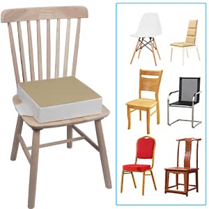 Kalawen Toddler Booster Seat for Table, Waterproof PU Washable Thick Seat with 2 Adjustable Straps Safety Buckle