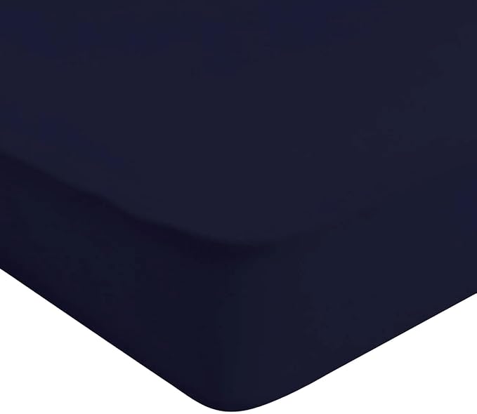 Kyte Baby Soft Crib Sheet - Standard Fitted Crib Sheet Made with Rayon from Bamboo, Ultra-Gentle and Breathable (Navy)