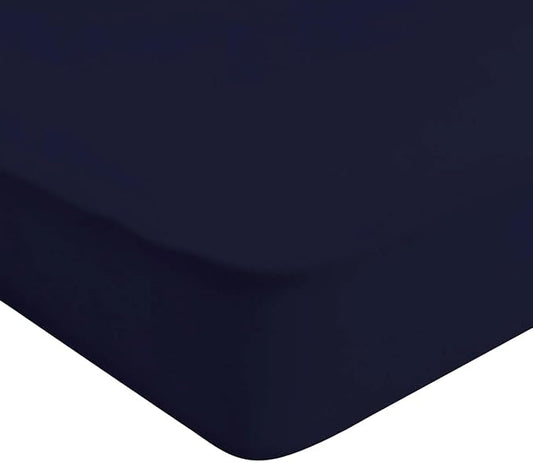 Kyte Baby Soft Crib Sheet - Standard Fitted Crib Sheet Made with Rayon from Bamboo, Ultra-Gentle and Breathable (Navy)