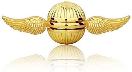 Golden Sphere Fidget Spinner Toy for Kids Adults, Gold Orb Metal Fingertip Hand Finger Spinner, Cool Desk Decoration Toy for Home Office, Wizard Fan Gift, Perpetual Motion Spinning