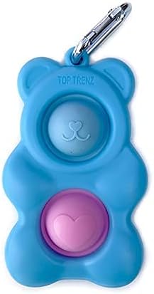 Top Trenz OMG Pop Fidgety Bubble Fidget Toy Stress Relief Anxiety Boredom Keychain (Gummy Bear)