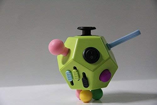 Fidget Dodecagon Toys,12 Sided Cube Toys Relieves Stress and Anxiety for Kids and Adults with ADD,OCD,ADHD,Autism (Green/B1)