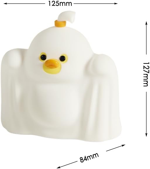 LED Duck Night Light, 3 Level Dimmable Nursery Decor, Cute Lamp Silicone Squishy Light, Rechargeable Bedside Touch Lamp for Breastfeeding Toddler Baby Kids Decor