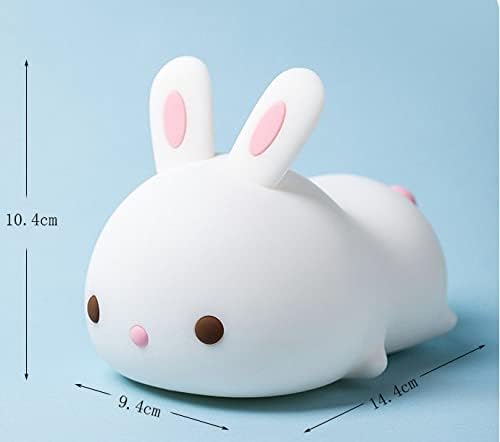 Cute Kids Night Light Night Lamp Night Lights for Kids Bedroom Toddler Baby Portable Silicone Battery Led Nightlight Nursery (Cute Bunny)
