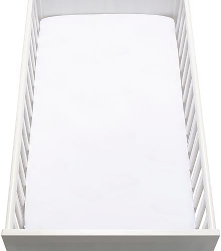 Newton Baby Fitted Single Layer Crib Sheet (2-Pack) - Ultra Breathable and Soft, Organic Cotton, Fits All Standard Cribs, Plain White