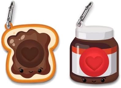 TOP TRENZ OMG Pop Fidgety Bubble Fidget Toy Stress Relief Anxiety Boredom Keychain - Hazelnut & Toast