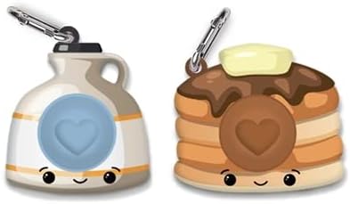 TOP TRENZ OMG Pop Fidgety Bubble Fidget Toy Stress Relief Anxiety Boredom Keychain - BFF Pancakes & Syrup