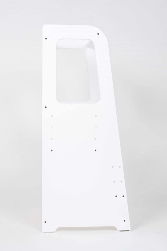 dadada Baby Montessori Toddler Tower - Adjustable Kitchen Step Stool for Kids with Safety Rail - Baby-Safe Finish, Encourages Cooking Skills and Independence - White