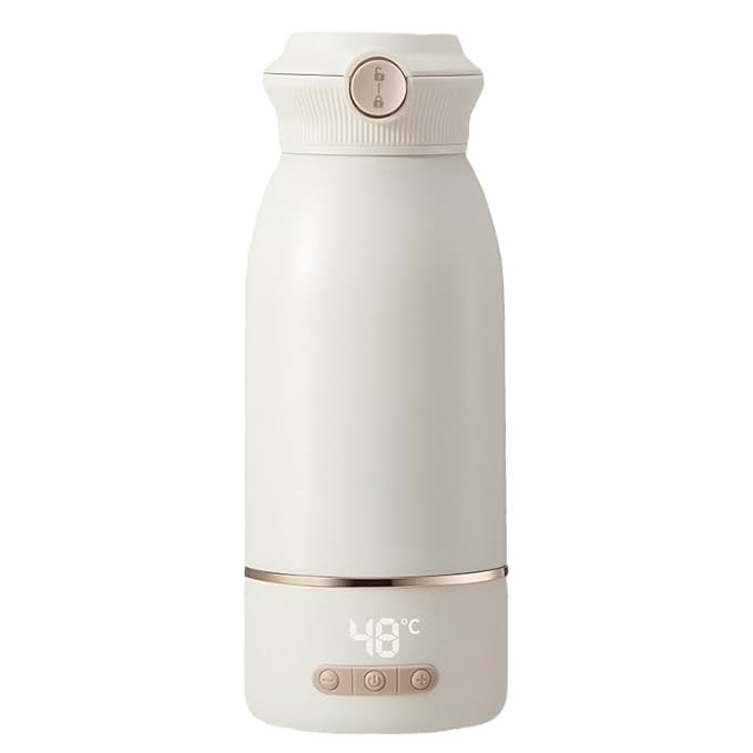 Bottle Warmer, 500ML Cordless 36 Hours Thermostatic Milk Mixer, 2H Fast Charging, Portable Travel Baby Bottle Warmer for Vehicle Car Airplane