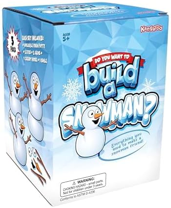 Kangaroo Build a Snowman Kit Snowballs Toys for Kids - Snow Play Winter Toys Christmas Crafts for Kids - Snowman Clay Craft Kit Toddlers Stocking Stuffers Halloween Playdough for Kids and Adults