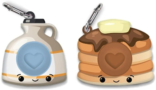 TOP TRENZ OMG Pop Fidgety Bubble Fidget Toy Stress Relief Anxiety Boredom Keychain - BFF Pancakes & Syrup