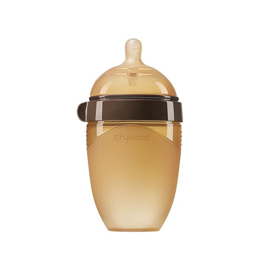 Thyseed Silicone Natural Breast-Like Bottle with Nipple(0-3 Months),8oz，1pack